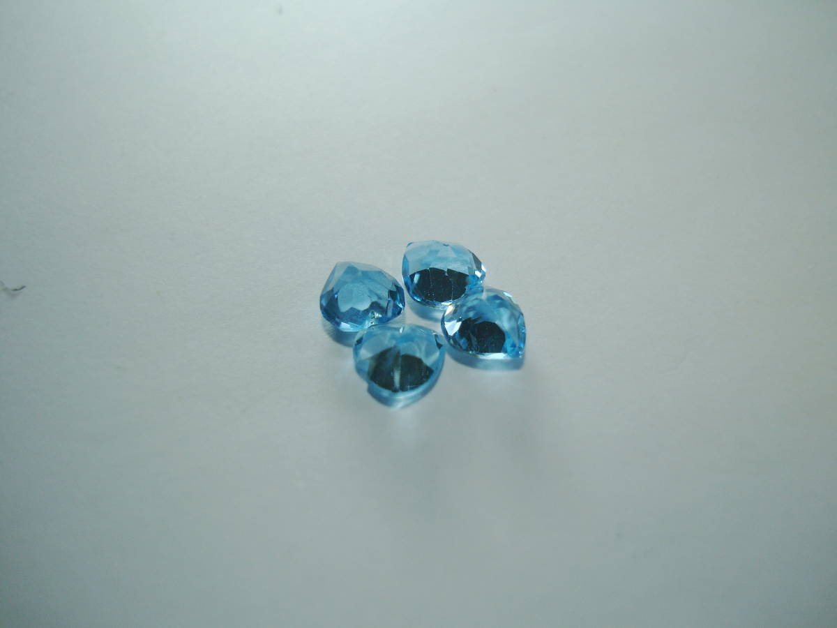 ■奇麗■ブルートパーズ■６ｍｍ■ハート■３.９８ｃｔ■４個_画像3