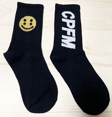 CPFM スマイリー ニコちゃん ソックス 靴下 ブラック 黒