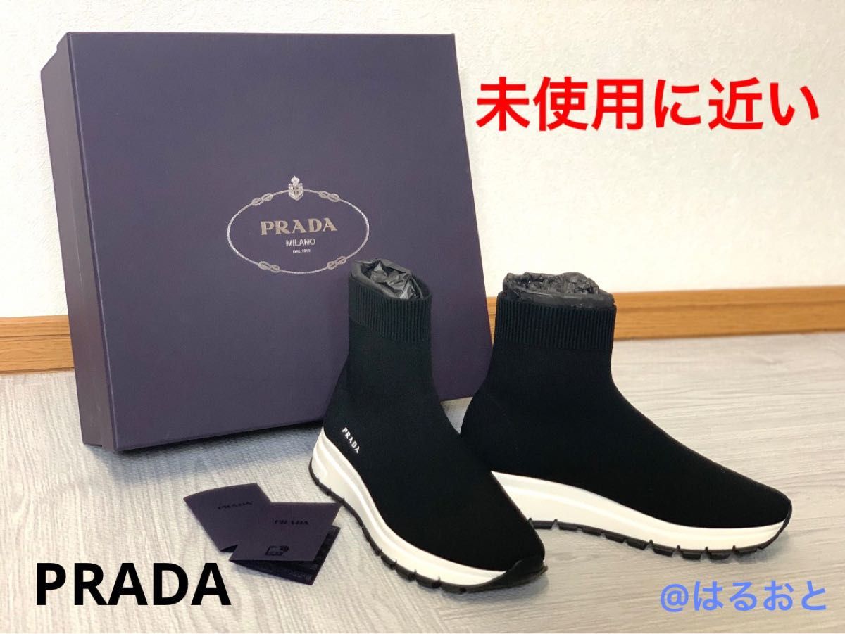 PRADA プラダ ソックススニーカー シューズ ブラック 5 1TL