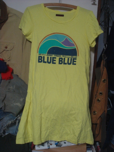 1807HRMハリウッドランチマーケットBLUE BLUEブルーブルーTシャツLONGロング ワンピース カットソーSURFサーフ_画像1