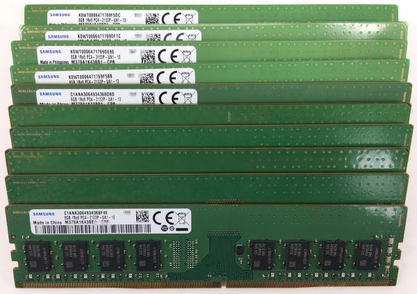 【8GB×10枚組】SAMSUNG PC4-2133P-UA1-10 PC4-17000 DDR4-2133 1R×8 中古メモリー デスクトップ用 即決 動作保証【送料無料】_画像2