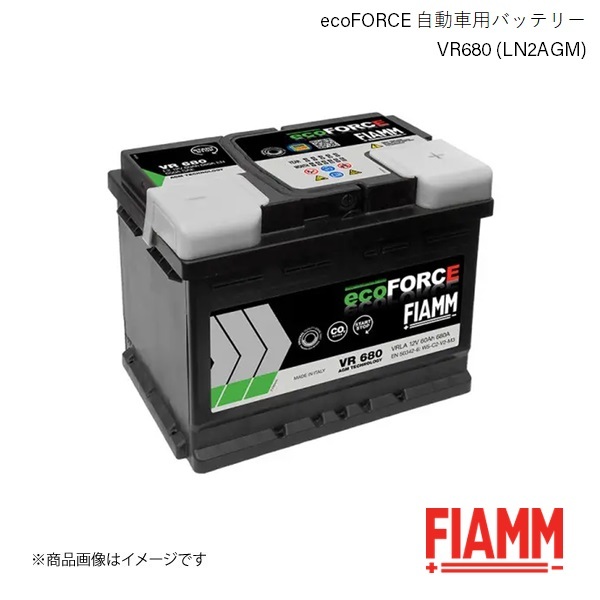 FIAMM/フィアム ecoFORCE AGM 自動車バッテリー FIAT PUNTO EVO 199 1.416V 2009.1 VR680 LN2AGM 7906199_画像1