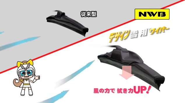 NWB/日本ワイパーブレード 強力撥水コートデザイン雪用ワイパー 運転席+助手席 セット インプレッサ XV 2010.6～2011 HD60W+HD38W_画像4