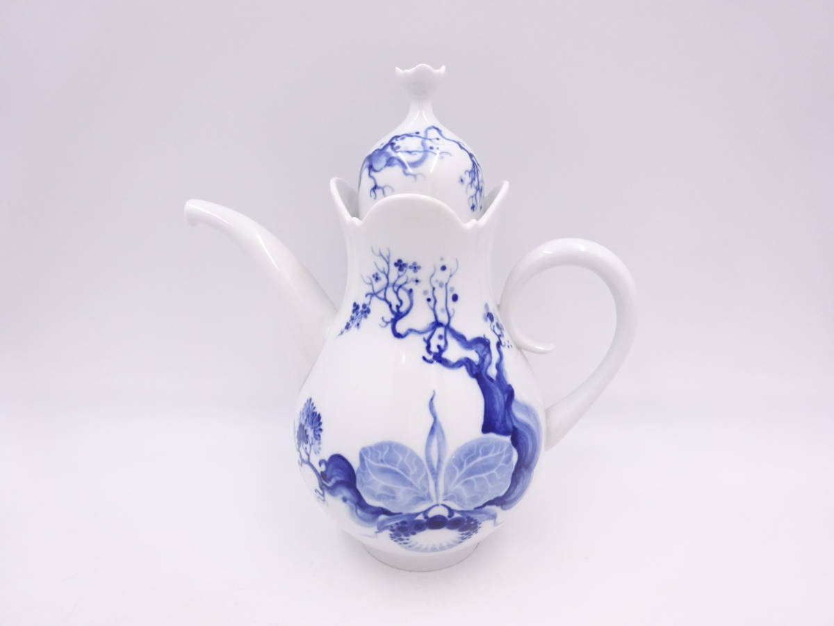 RA120/未使用 展示品/マイセン ブルーオーキッド コーヒー ポット 大型