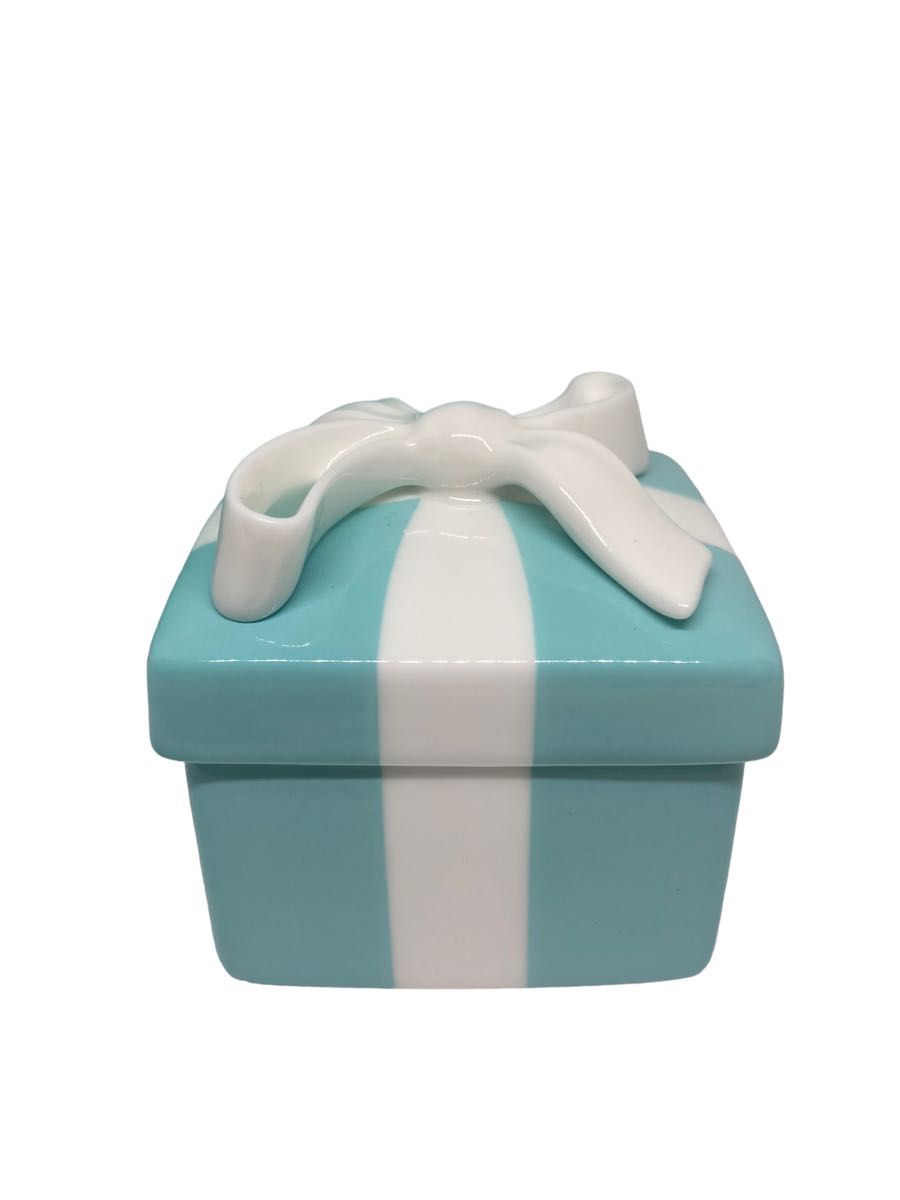 【新品未使用】ティファニー ブルーボックス 陶器 小物入れ Tiffany ミニ ブルー ボウ ボックス ティファニーブルー