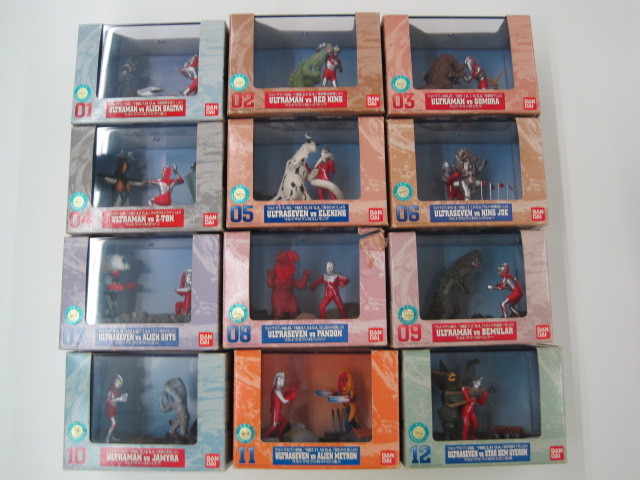 Ultraman Ultraseven特殊屏幕畫廊12種類物品Bandai 原文:ウルトラマン・ウルトラセブン 特撮ギャラリー 12種セット バンダイ