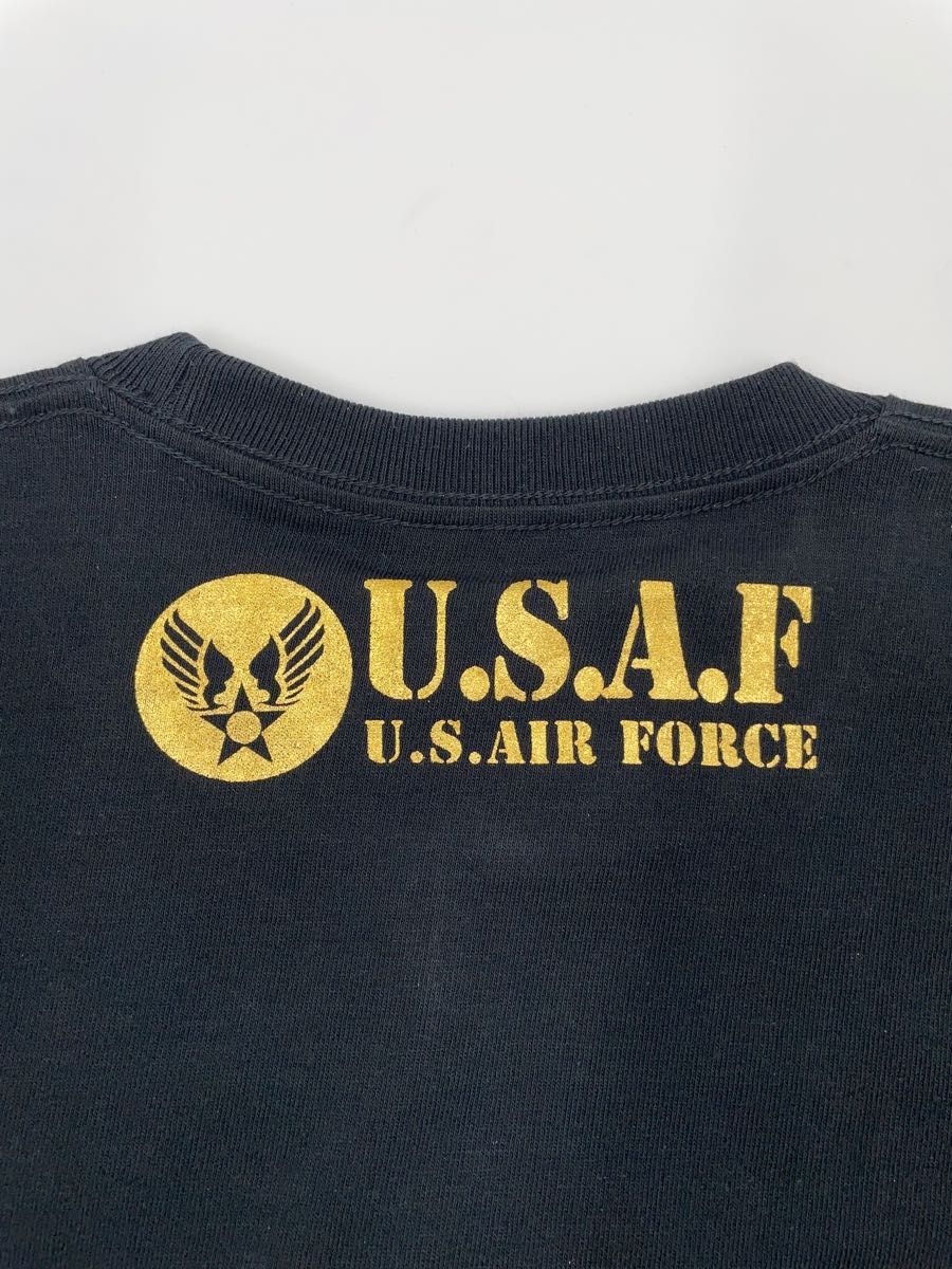 USAF 6.2オンス プレミアム Tシャツ　Sサイズ　ブラック　エンブレム24K純金箔