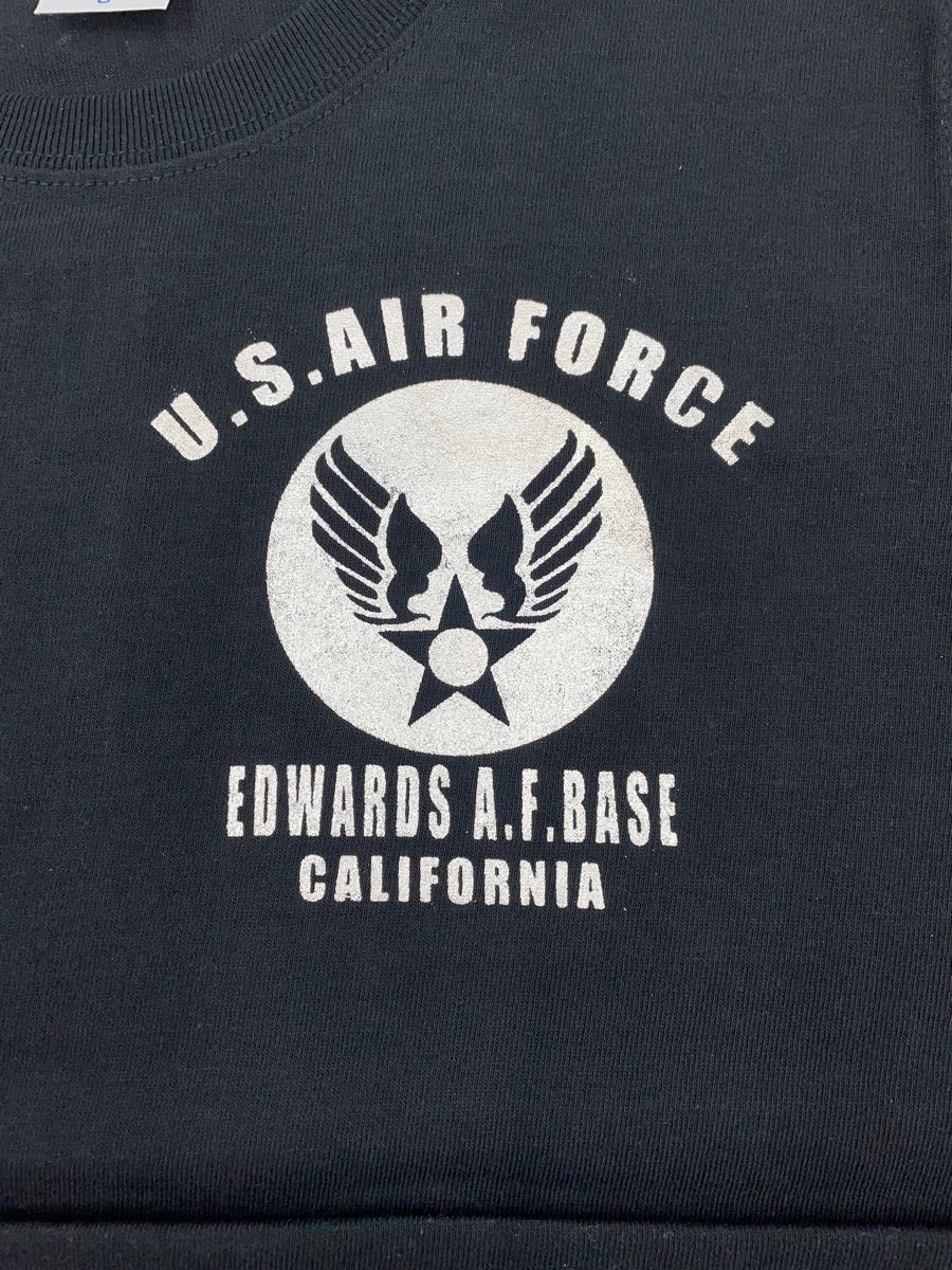 USAF 6.2オンス プレミアム Tシャツ　Sサイズ　ブラック　エンブレム純銀箔