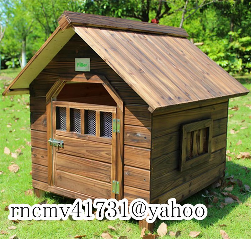 [81SHOP] quality guarantee * kennel large dog roof door attaching enduring charcoal acid .. corrosion . warm all weather type sunburn measures . manner rain guard construction easy ventilation stable . durability 