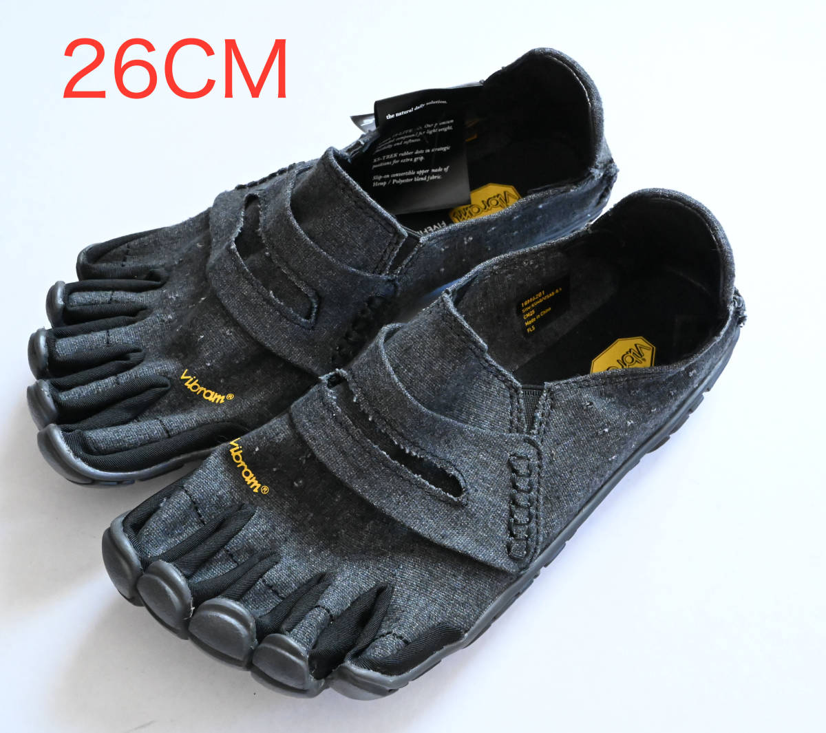  new goods 26cm M42 Vibram CVT Hemp 5 fingers shoes Vibram five finger z Bear foot casual 18M6201 26.5 27 black black 