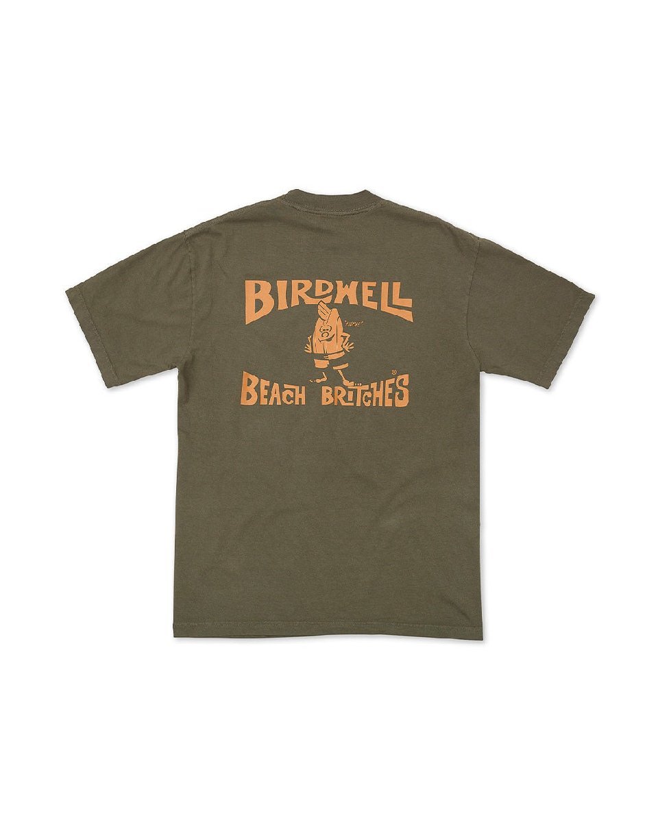 バードウェル Birdwell License Plate Army Green Tシャツ Mサイズ【新品】