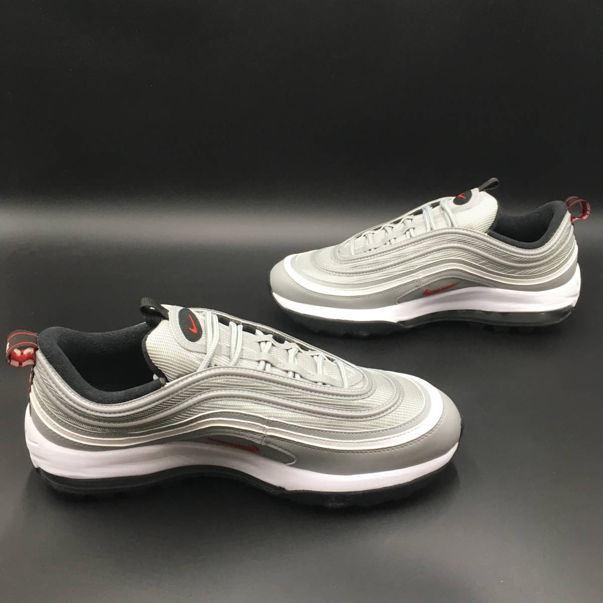 【29.5cm】★伝説の弾丸！！新品★NIKE ナイキ エア マックス 97 G シルバーバレット ゴルフ AIR MAX SILVER BULLET 銀 バレット 新幹線の画像8