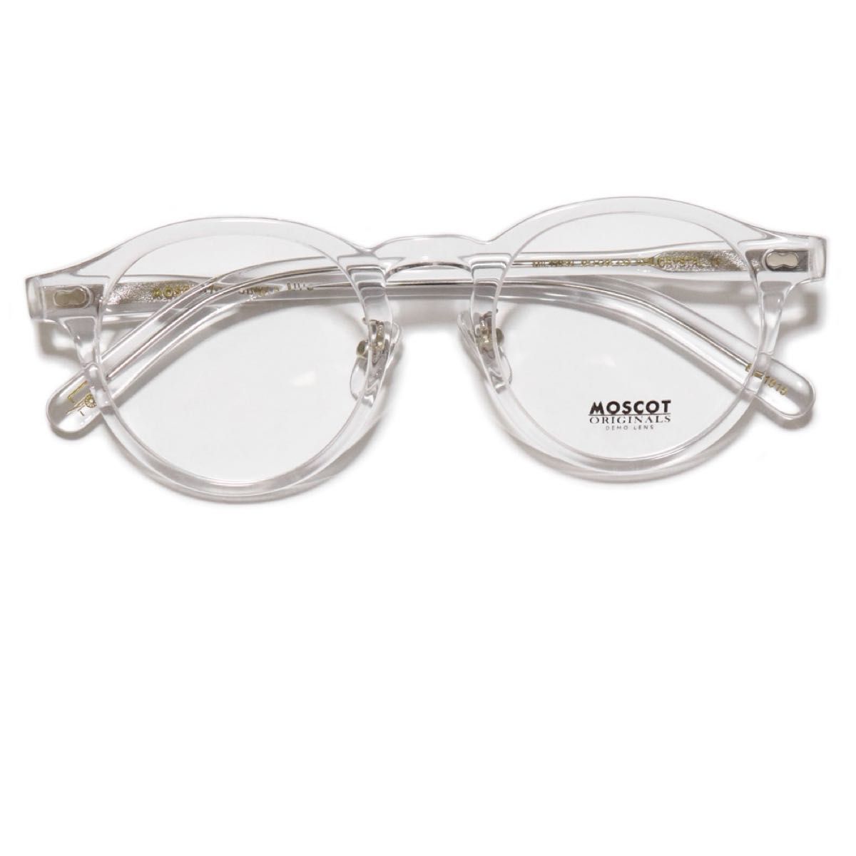 新品未使用☆ MOSCOT モスコット MILTZEN ミルゼン 鼻当て付き ボストン眼鏡 メガネ サングラス クリスタルクリア