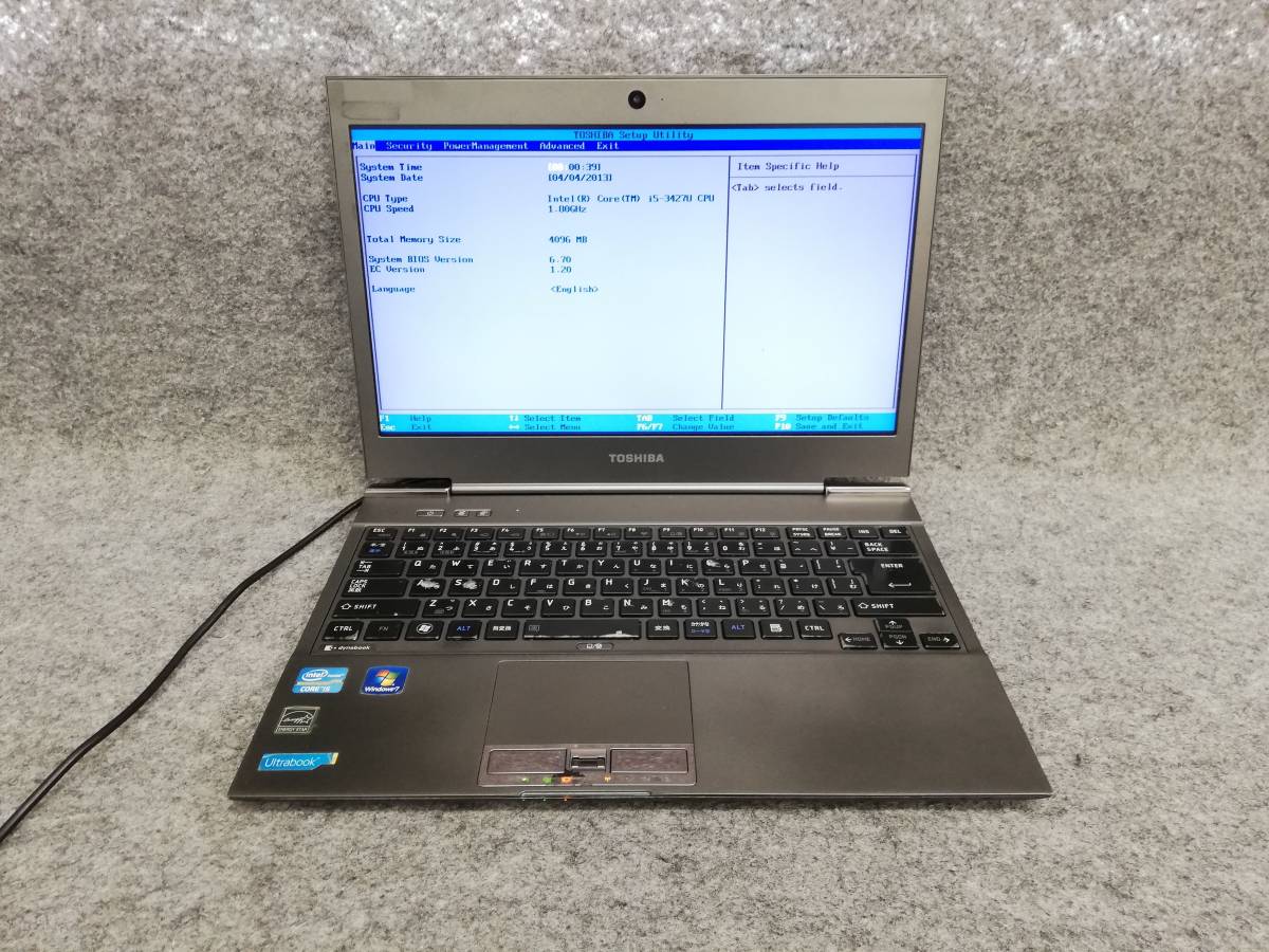 東芝 dynabook R632F i5-3427U Bios確認 ジャンク 4850H_画像1