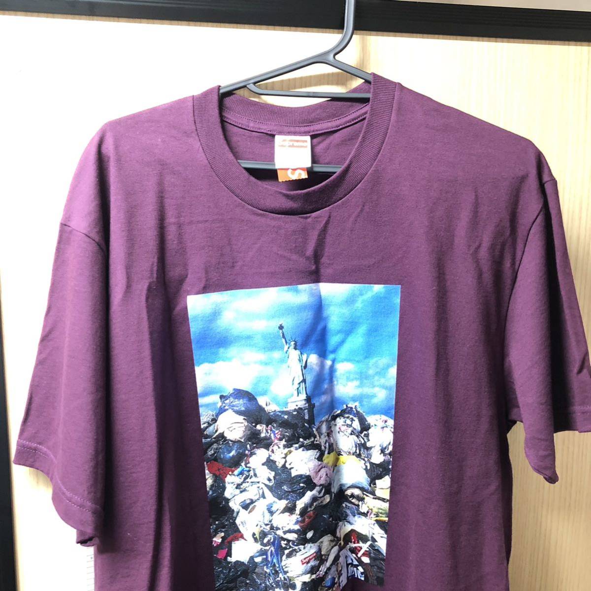 Supreme シュプリーム Tシャツ Mサイズ パープル プリント KN-OFFC