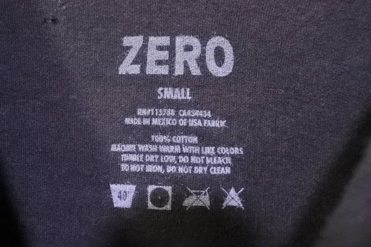 Zero Skateboards Skull Tee size S ゼロスケートボード スカル Tシャツ ブラック メキシコ製_画像4
