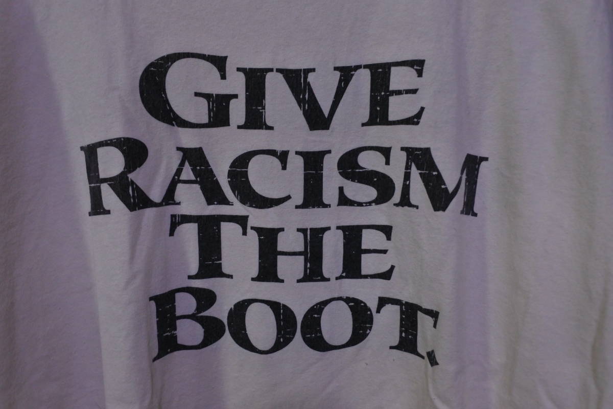 90's Timberland GIVE RACISM THE BOOT Vintage Tee size XL USA製 ティンバーランド Tシャツ ビンテージ_画像7