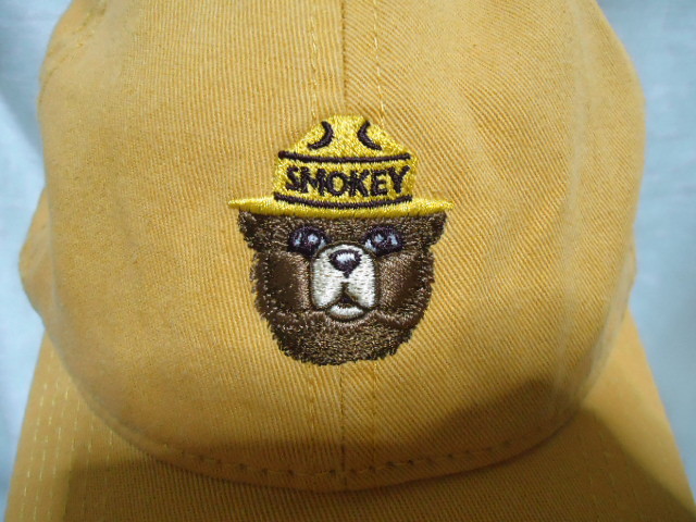 即決 ＵＳ SMOKEY BEAR スモーキー ベア 帽子 カラシ色 クマの画像2