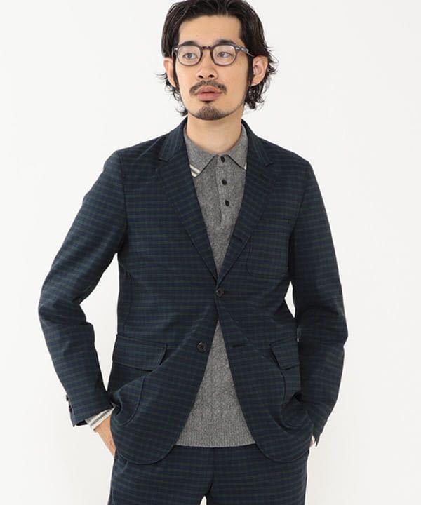 BEAMS PLUS / micro check travel 3 button jacket 