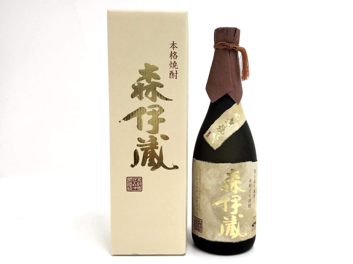 ●【大阪府内 発送限定】森伊蔵 金ラベル かめ壺焼酎 720ml 25度 未開栓 箱付き s10_画像1