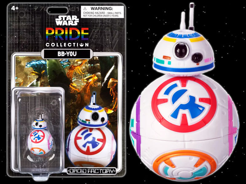 スターウォーズ/ディズニードロイドファクトリー/PRIDE COLLECTION BB-Y0U/BB-8/BB-YOU/USディズニーランド限定フィギュア/レインボー/虹色_画像1