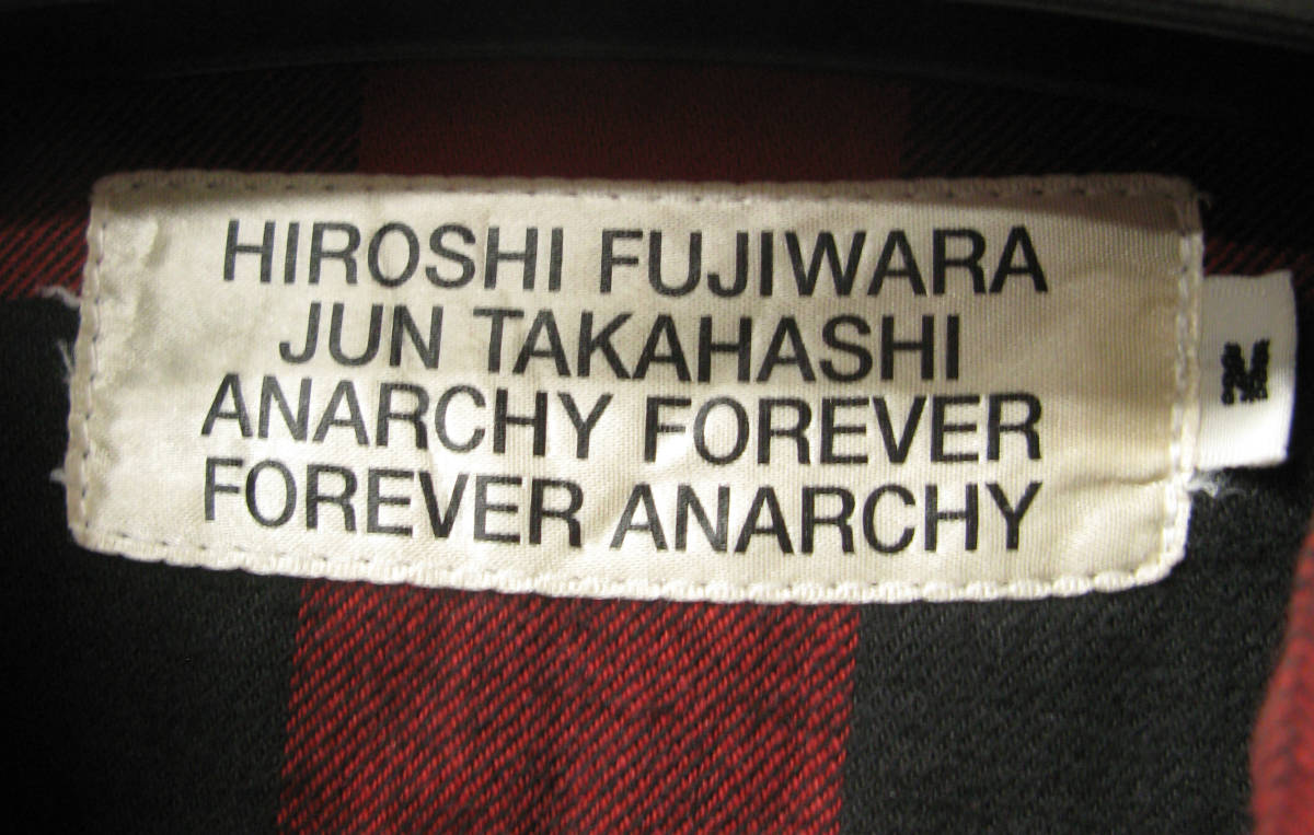 AFFA 切替 ネルシャツ 黒赤 （ アンダーカバー アーカイブ 高橋盾 藤原ヒロシ AFFA Undercover Vintage flannel shirt Black Red M_画像6