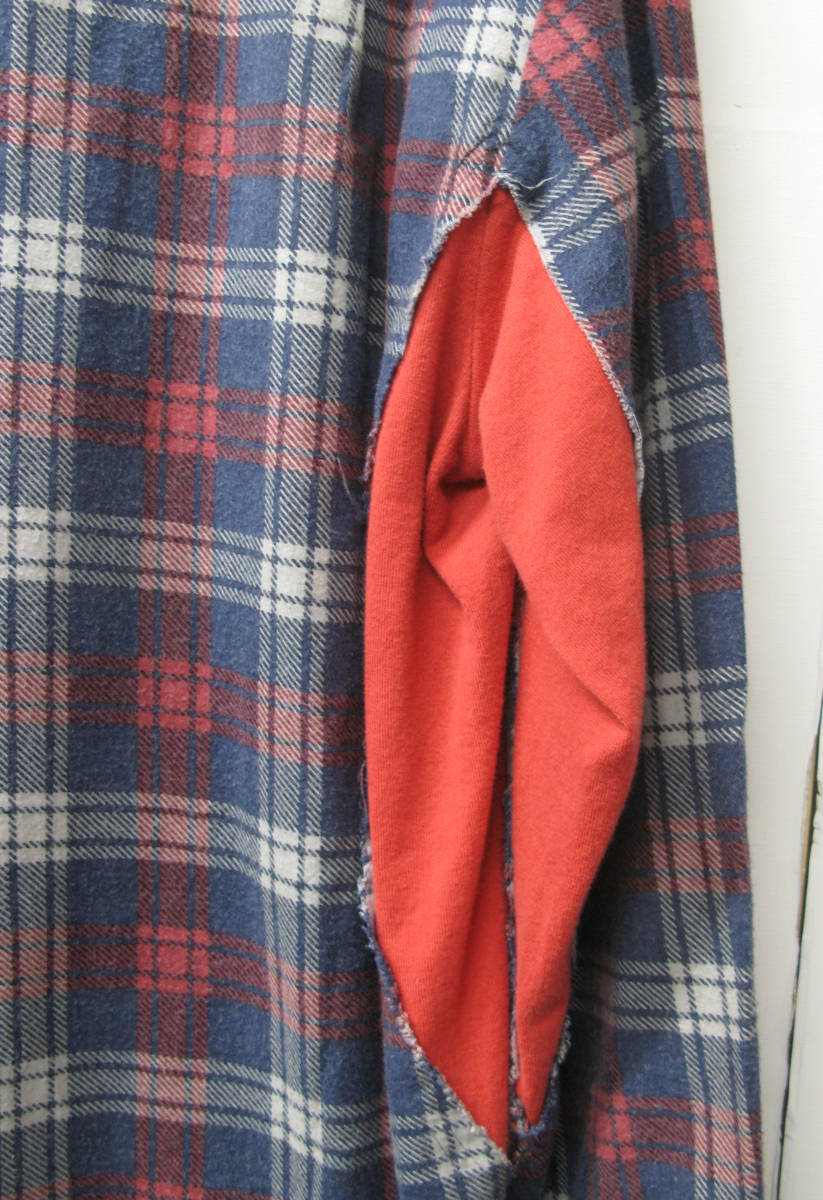 【安心発送】 脇切替 アンダーカバー ダメージ加工 2 shirt flannel Damaged Vintage Undercoverism