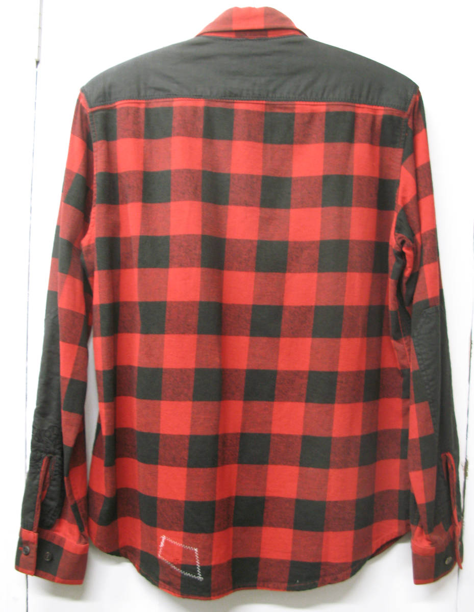 AFFA 切替 ネルシャツ 黒赤 （ アンダーカバー アーカイブ 高橋盾 藤原ヒロシ AFFA Undercover Vintage flannel shirt Black Red M_画像4