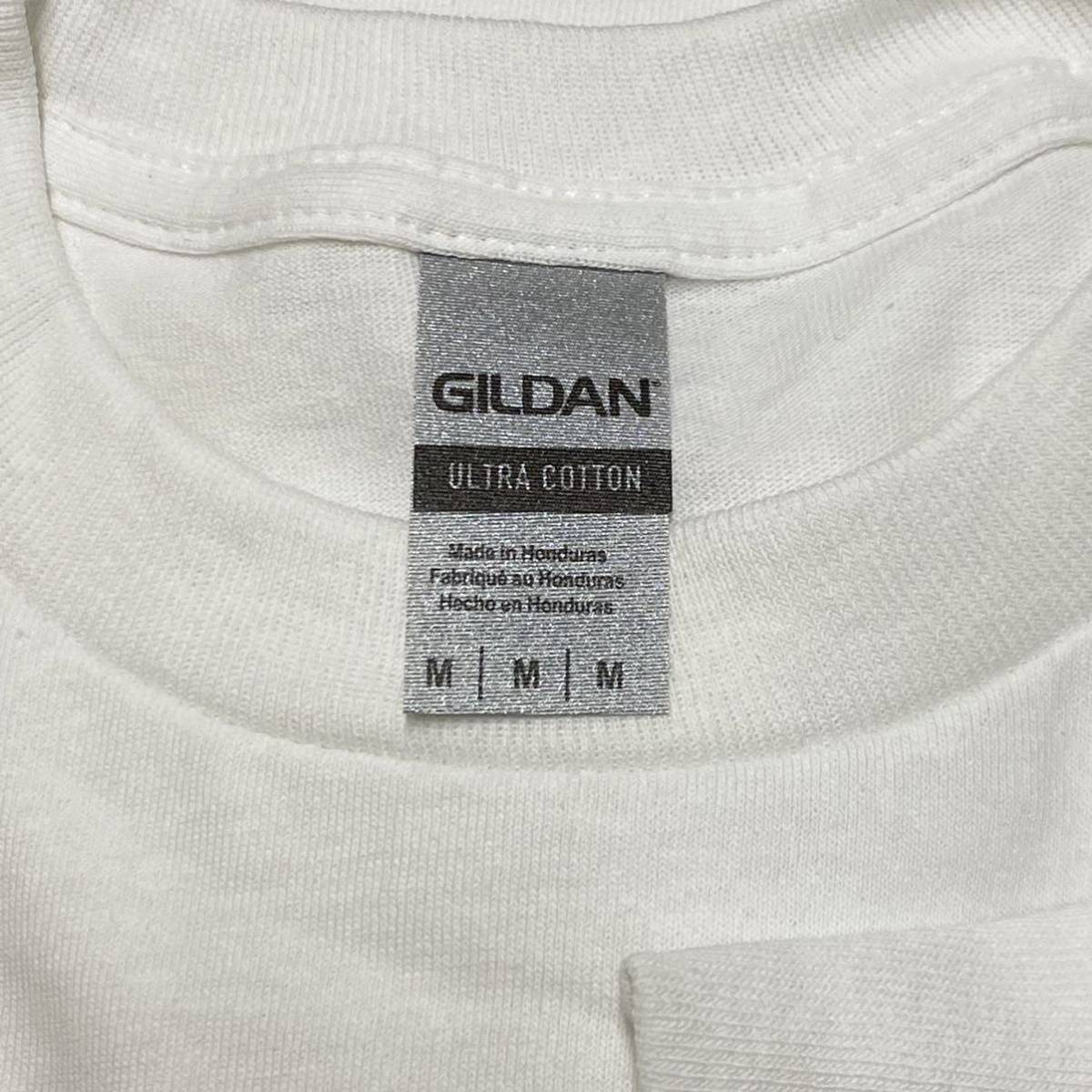 新品未使用 ギルダン 6oz ウルトラコットン 無地半袖Tシャツ ユニセックス 白1枚 Mの画像3