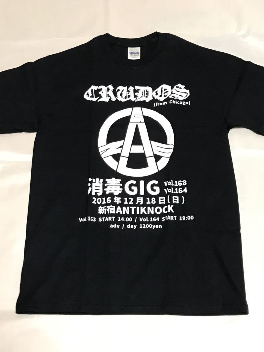 新品 GAUZE x CRUDOS 消毒GIG Tシャツ ガーゼ クルードス ハードコア_画像2