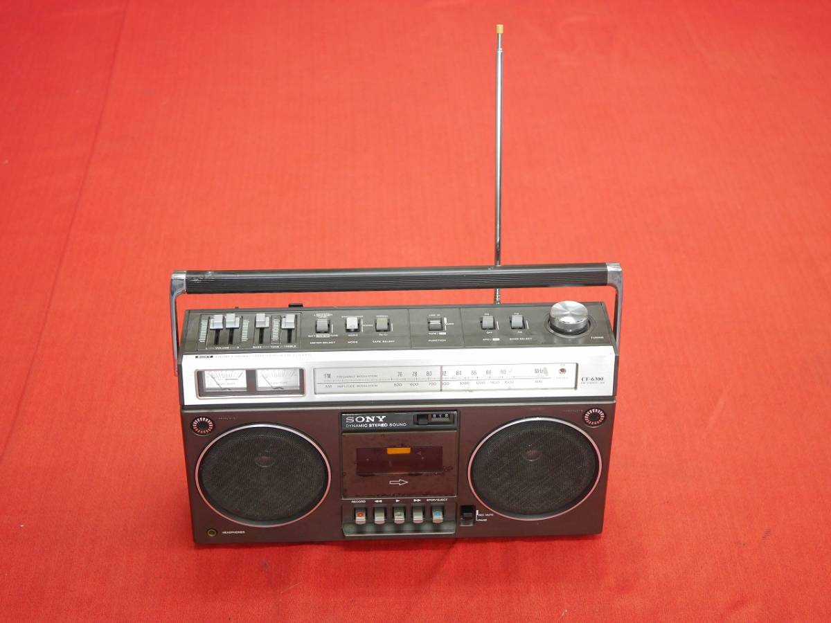 Showa Retro Sony SONY CF-6300 stereo antique radio-cassette DYNAMIC STEREO  SOUND FM/AM 2 band radio-cassette : Real Yahoo auction salling