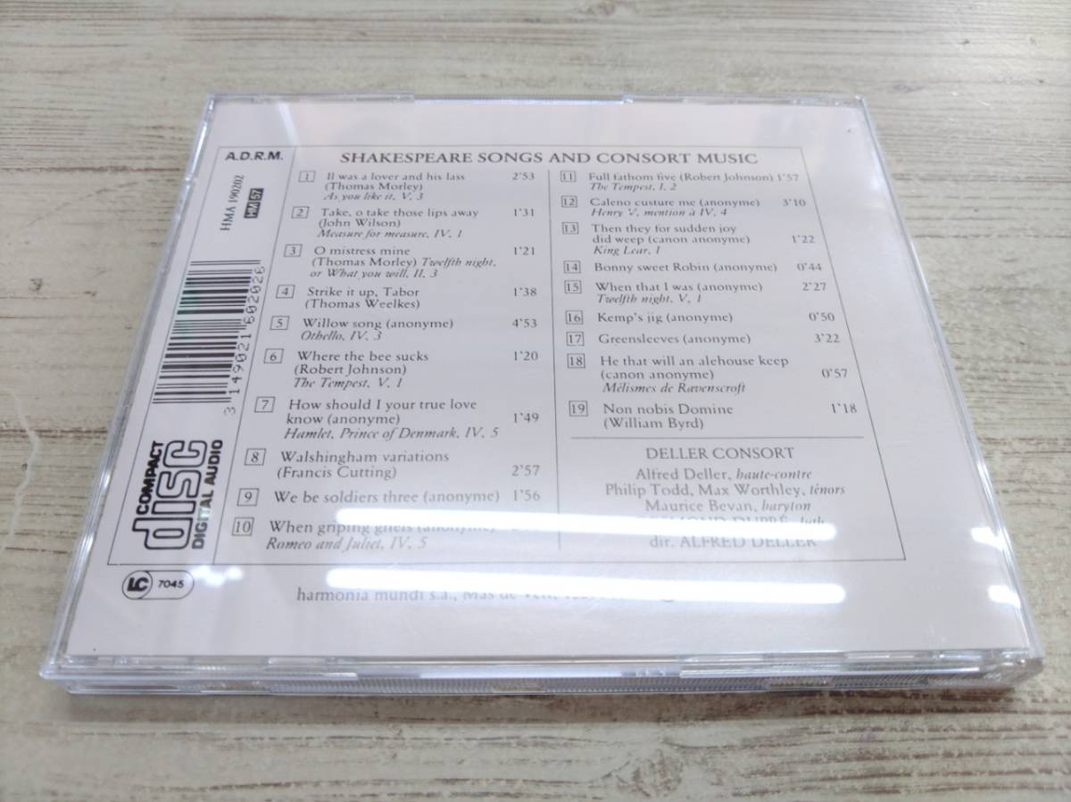 CD / SHAKESPEARE SONGS / DELLER CONSORT /『H467』/ 中古_画像2