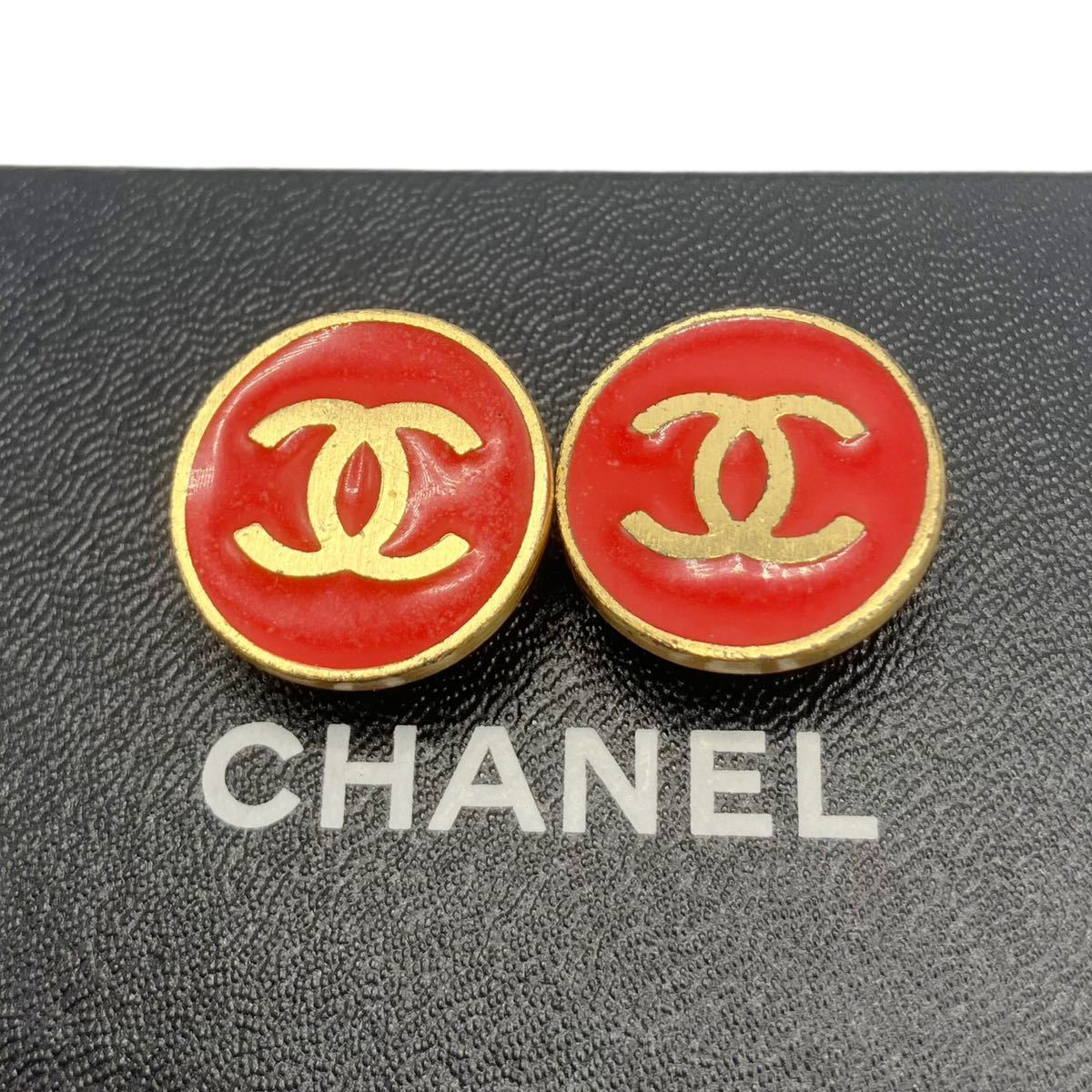 ー品販売 【美品】シャネル CHANEL シャネルイヤリング レッド