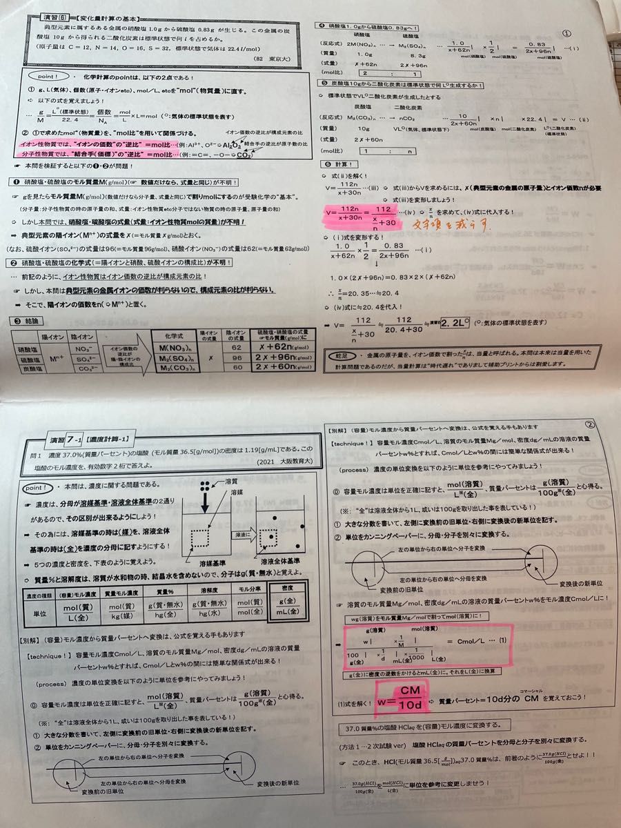 【解説、豆本付き】駿台テキスト化学特講I（夏期）