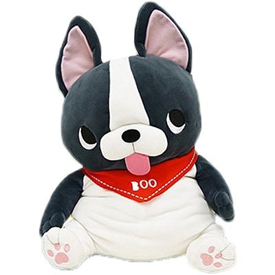 【BOO ブー】ブルブルBOO！のご近所さん BIGぬいぐるみ 単品 もちふわ生地 ブルブルブー フレンチブルドッグ 全高約40cm タグ付き 新品 PW_画像1