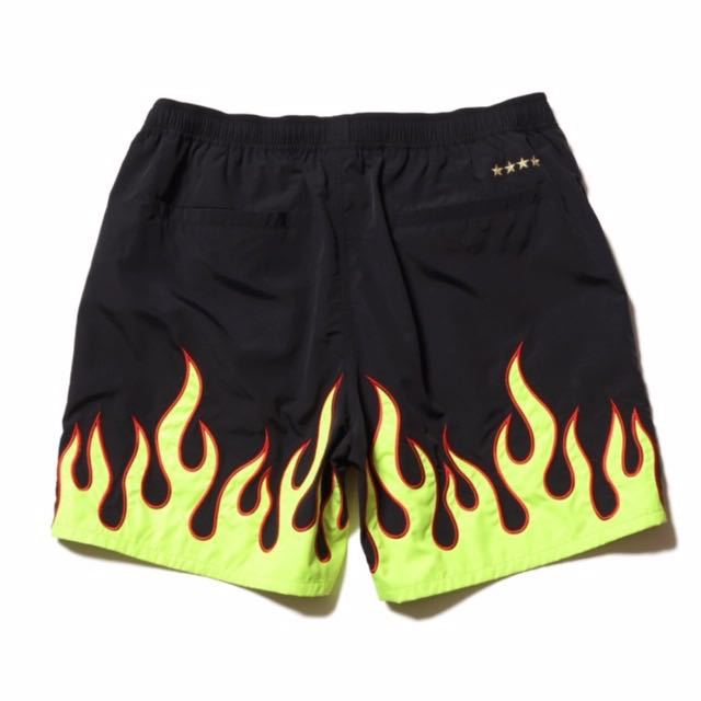 【美品タグ付き】 FCRB f.c real bristol エフシーレアルブリストル SOPHNET ソフネット FIRE FLAME SHORTS ショーツ ショートパンツ_画像1