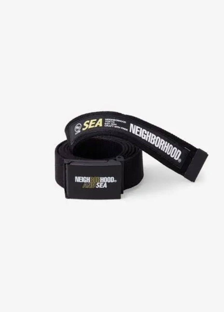 【良品】 【レターパックプラス対応】 WIND AND SEA × NEIGHBORHOOD ウィンダンシー ネイバーフッド NHWDS BELT ベルト 小物 BLACK 黒_画像1