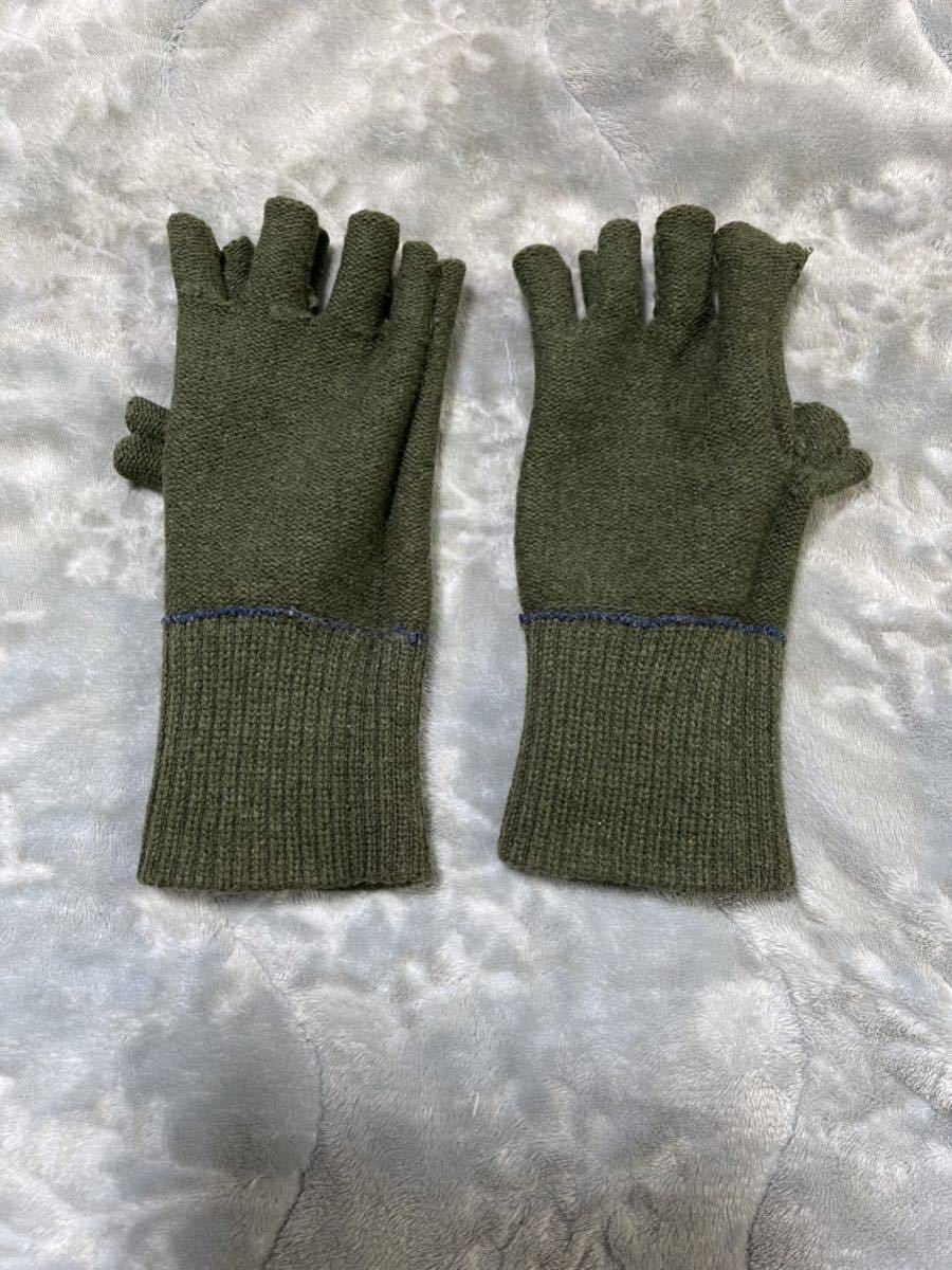 【即決】【送料最安360円】 NUMBER NINE ナンバーナイン FINGERLESS KNIT GLOVE ニットグローブ 指抜き 手袋 小物 即決早い者勝ち_画像4