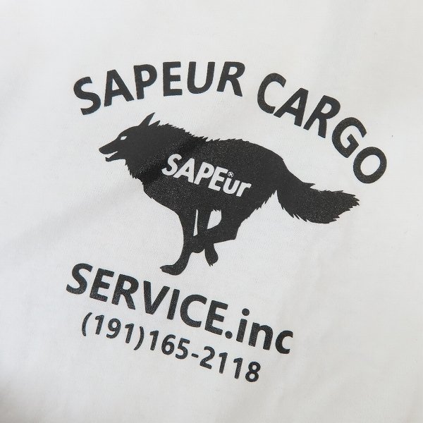 ☆SAPEur/サプール SAPEUR CARGO SERVICE プリント 半袖 Tシャツ/XL