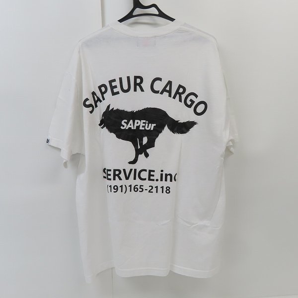 ☆SAPEur/サプール SAPEUR CARGO SERVICE プリント 半袖 Tシャツ/XL