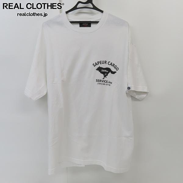 ☆SAPEur/サプール SAPEUR CARGO SERVICE プリント 半袖 Tシャツ/XL