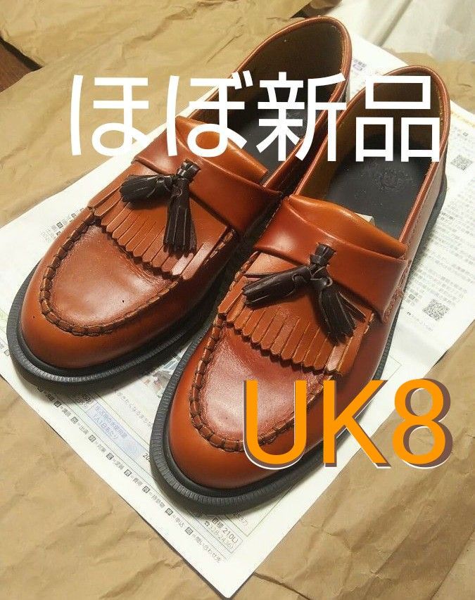 超美品 Dr.Martens Leroy タッセルローファー タン茶色ドクターマーチン UK8 US9 26.5-27 ローファー