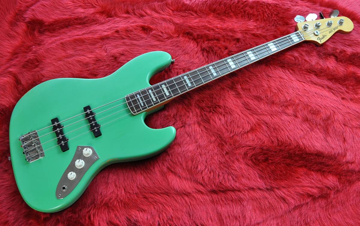 買取 福岡 スタ FENDER JAPAN JB75 MOD REFINISHED SURF GREEN系 JAZZ