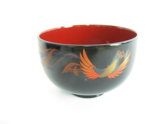 未使用 山本寛斎 KANSAI 箸付汁椀 5客セット 鳳凰 食器 合成漆器(雑貨