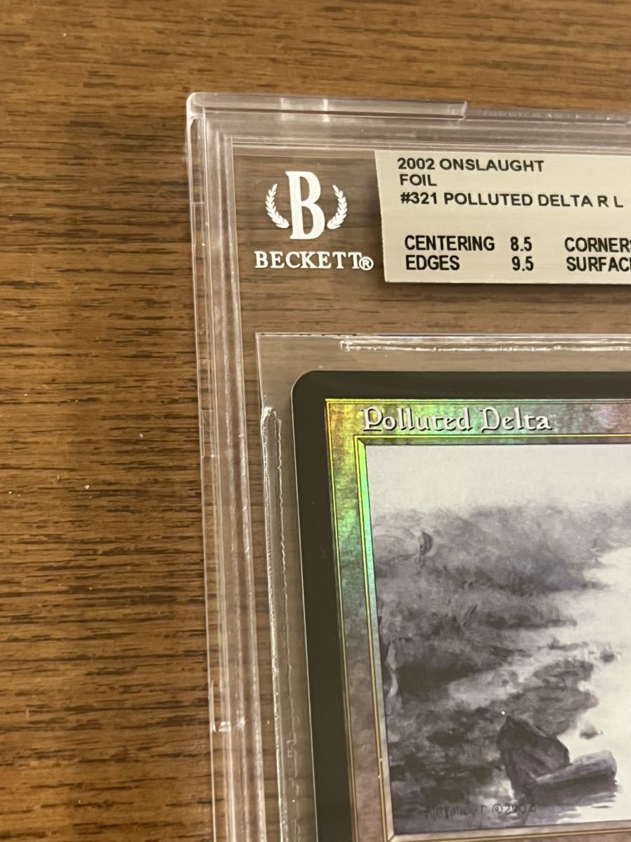 【１円スタート】MTG マジック・ザ・ギャザリング 汚染された三角州 英語 foil BGS9 MINT オンスロート_画像2