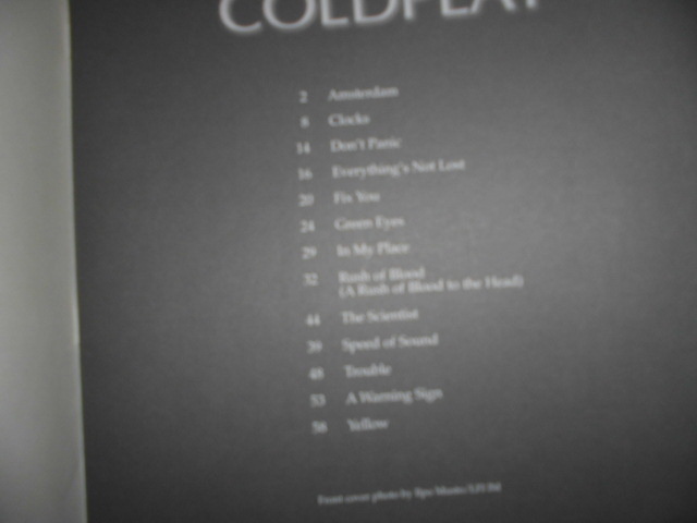 ■THE BEST OF COLDPLAY UPDATE EDITION コールドプレイ 楽譜■_画像2