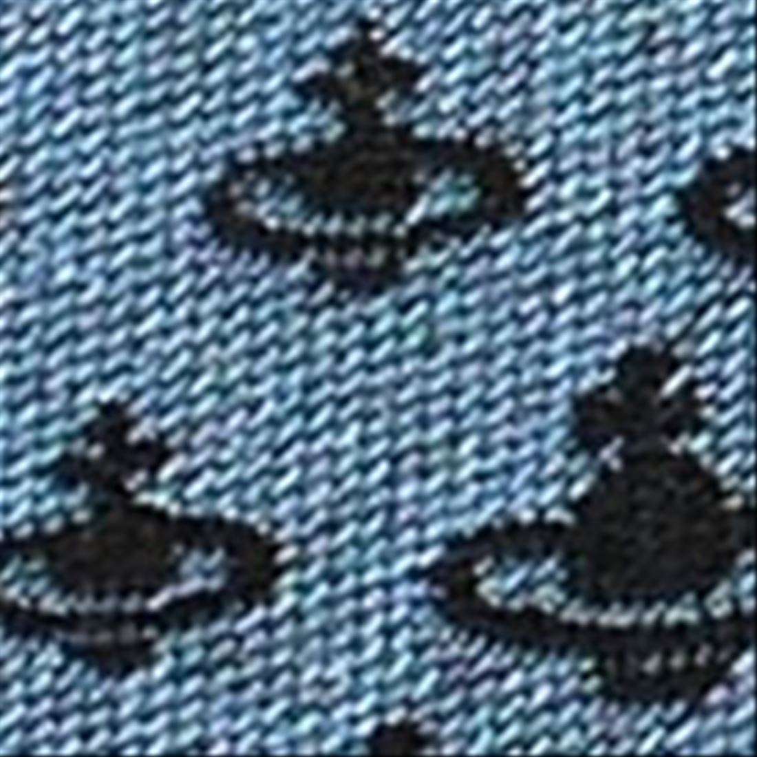  Vivienne Westwood галстук AW2020 модель 11542 K201-LIGHT BLUE_slim 7cm тонкий мелкий рисунок o-b Logo голубой серия 