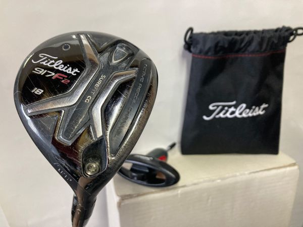 タイトリスト 917F2 フェアウェイウッド 18度 Titleist Speeder 517 フレックスSR ヘッドカバーなし タイトリスト 917f2 5番18 7番21 2本セット