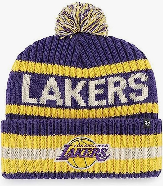 4年保証』 NBA ロサンゼルス・レイカーズ A ポンポン ニット帽 Brand