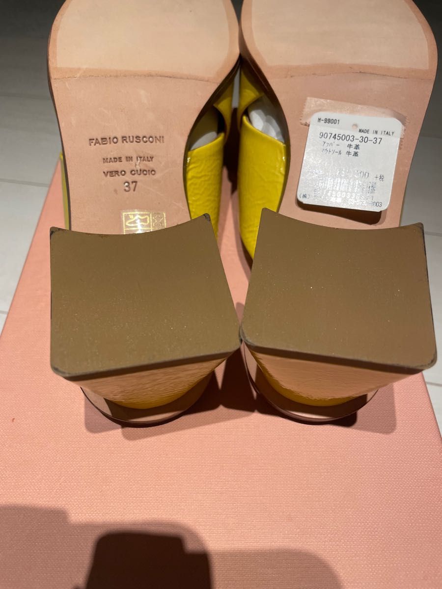 新品】Fabio Rusconi イエロー サンダル 37|PayPayフリマ